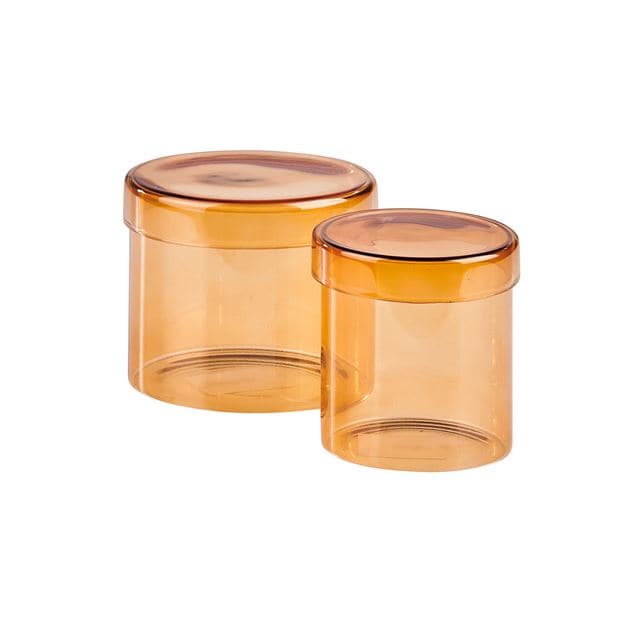 PURI Orange deco container H 8 cm - Ø 10 cm - best price from Maltashopper.com CS672175