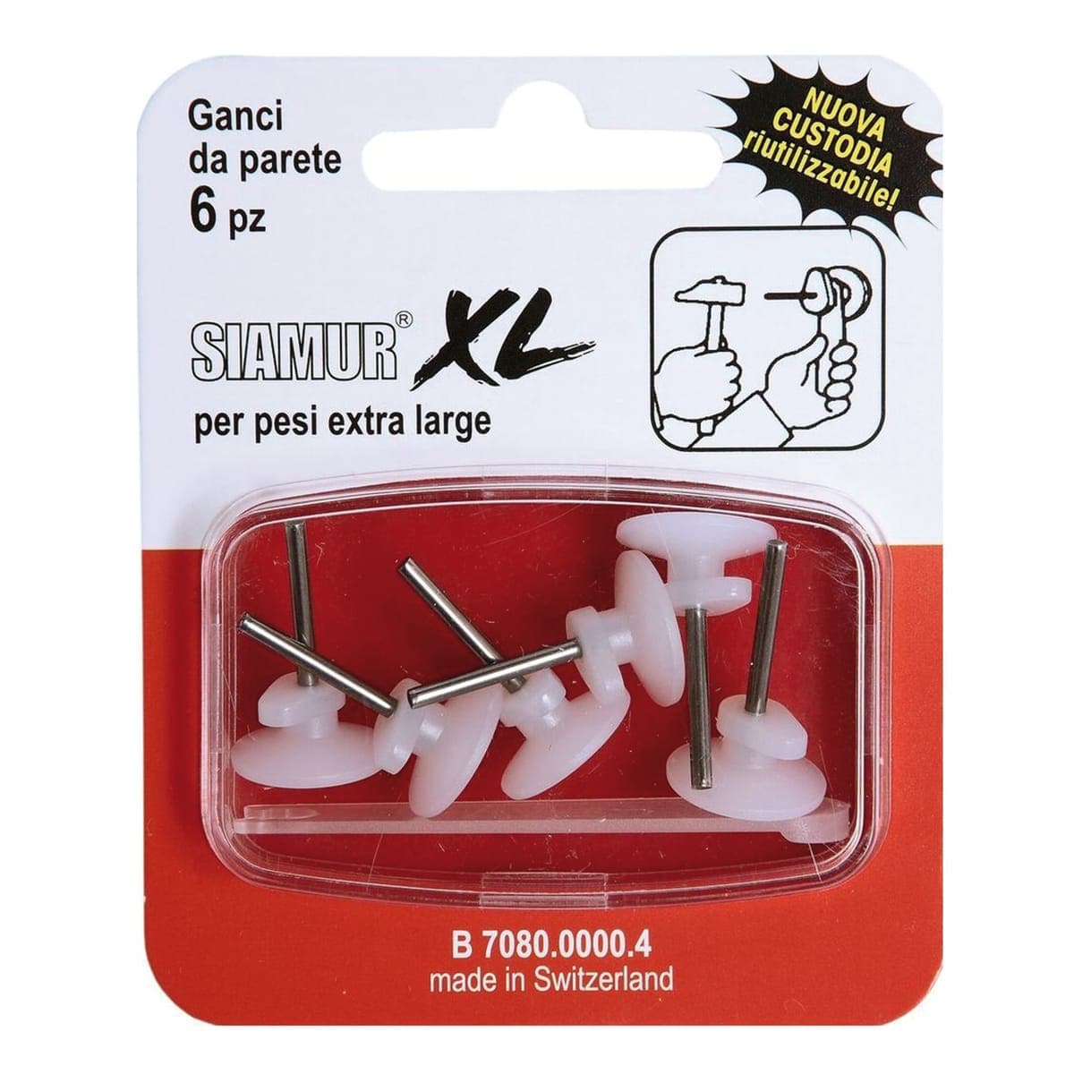 SIAMUR XL PICTURE HOOKS 6 PIECES - best price from Maltashopper.com BR480770012