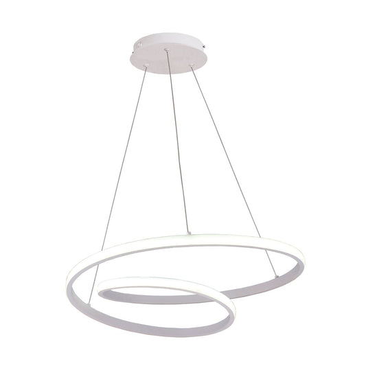 Bricocenter MALENA ALUMINIUM CHANDELIER WHITE 50X50X10CM LED 45 CCT RGB