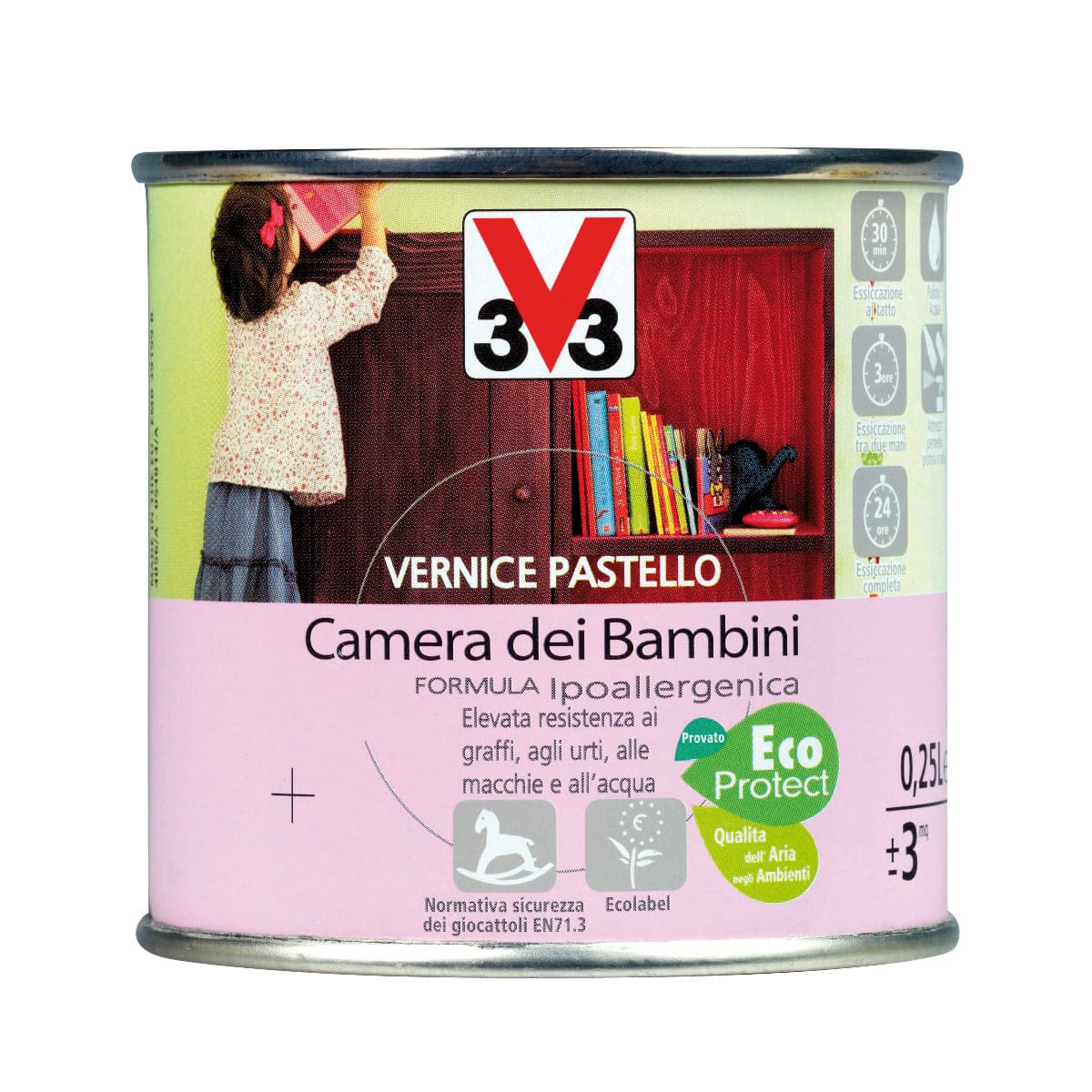 Bricocenter ECO PAINT FOR CHILDREN'S ROOM WONDERFUL GREEN 250ML