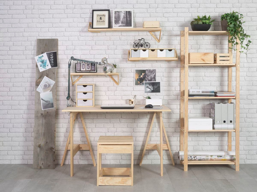 WOODEN SHELF L70XP30XH170CM 5 SHELVES - best price from Maltashopper.com BR440320031