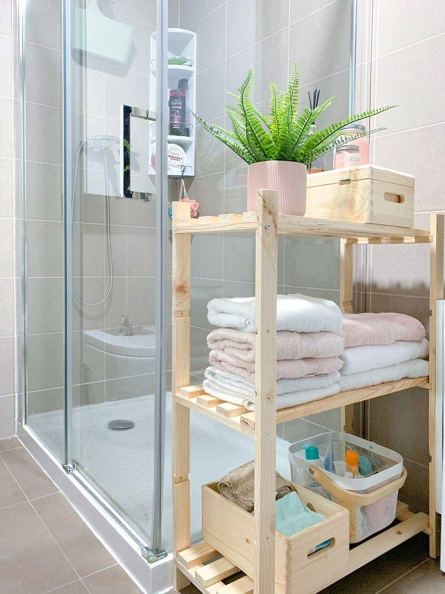 WOODEN SHELF L70XP30XH90CM 3 SHELVES - best price from Maltashopper.com BR440320032