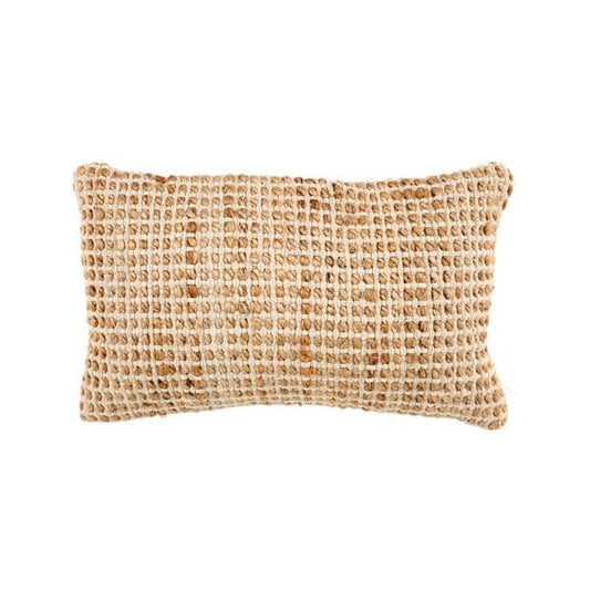 CROISETTE Natural white cushion W 30 x L 50 cm - best price from Maltashopper.com CS670047