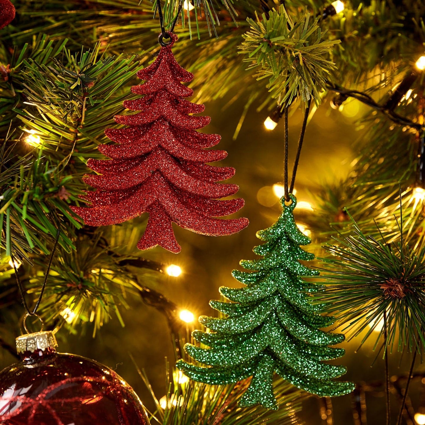 Glitter Tree hanging decoration, 2 color variants - best price from Maltashopper.com CS640430