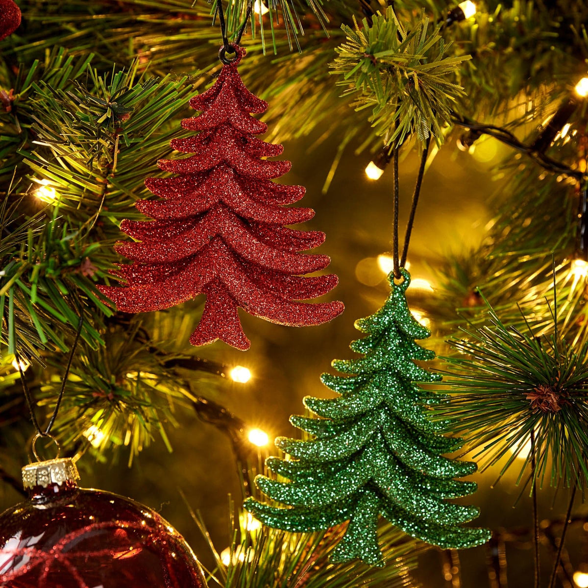 Casa Glitter Tree hanging decoration, 2 color variants