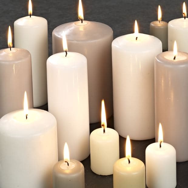 CYLINDER Ivory cylindrical candle H 5 cm - Ø 4 cm - best price from Maltashopper.com CS163517