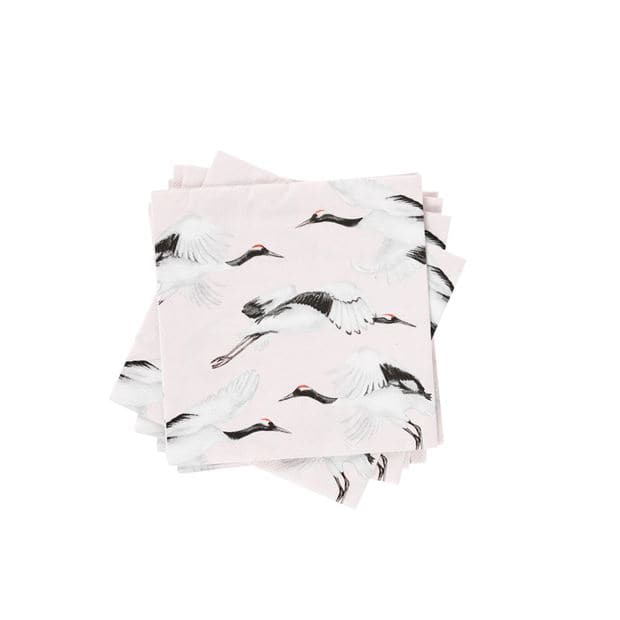 Casa DAMSEL CRANE Set of 20 multicolored paper napkins W 33 x L 33 cm