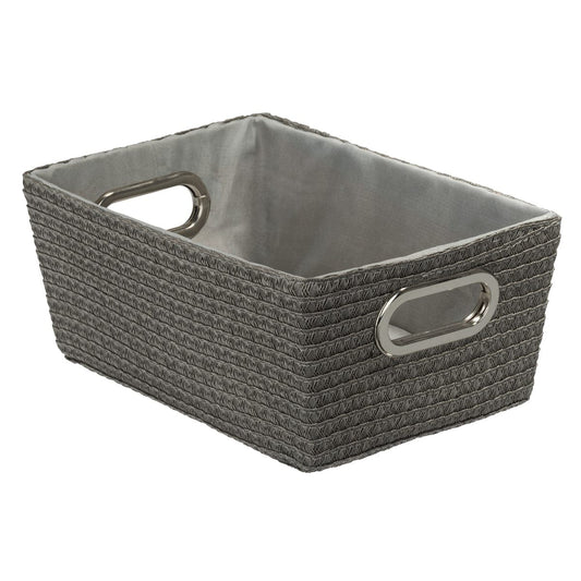 GREY CHROME BATHROOM BASKET - best price from Maltashopper.com BR430002338