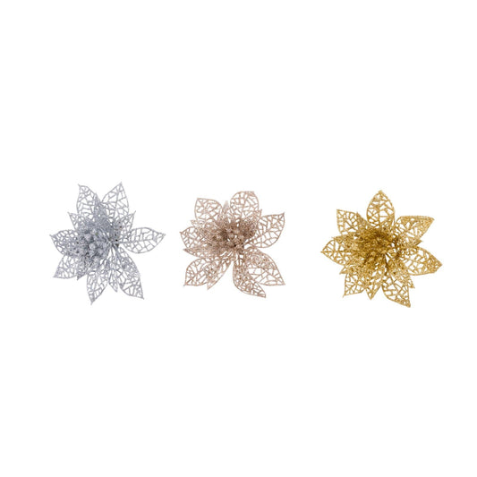 HELLEBORE decorative clip, 3 colors variants - best price from Maltashopper.com CS658217