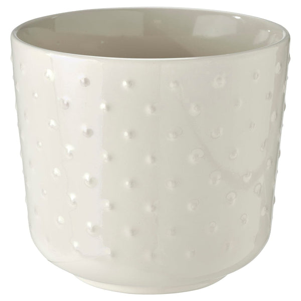 SESAMFRÖN - Plant pot, in/outdoor off-white, 12 cm