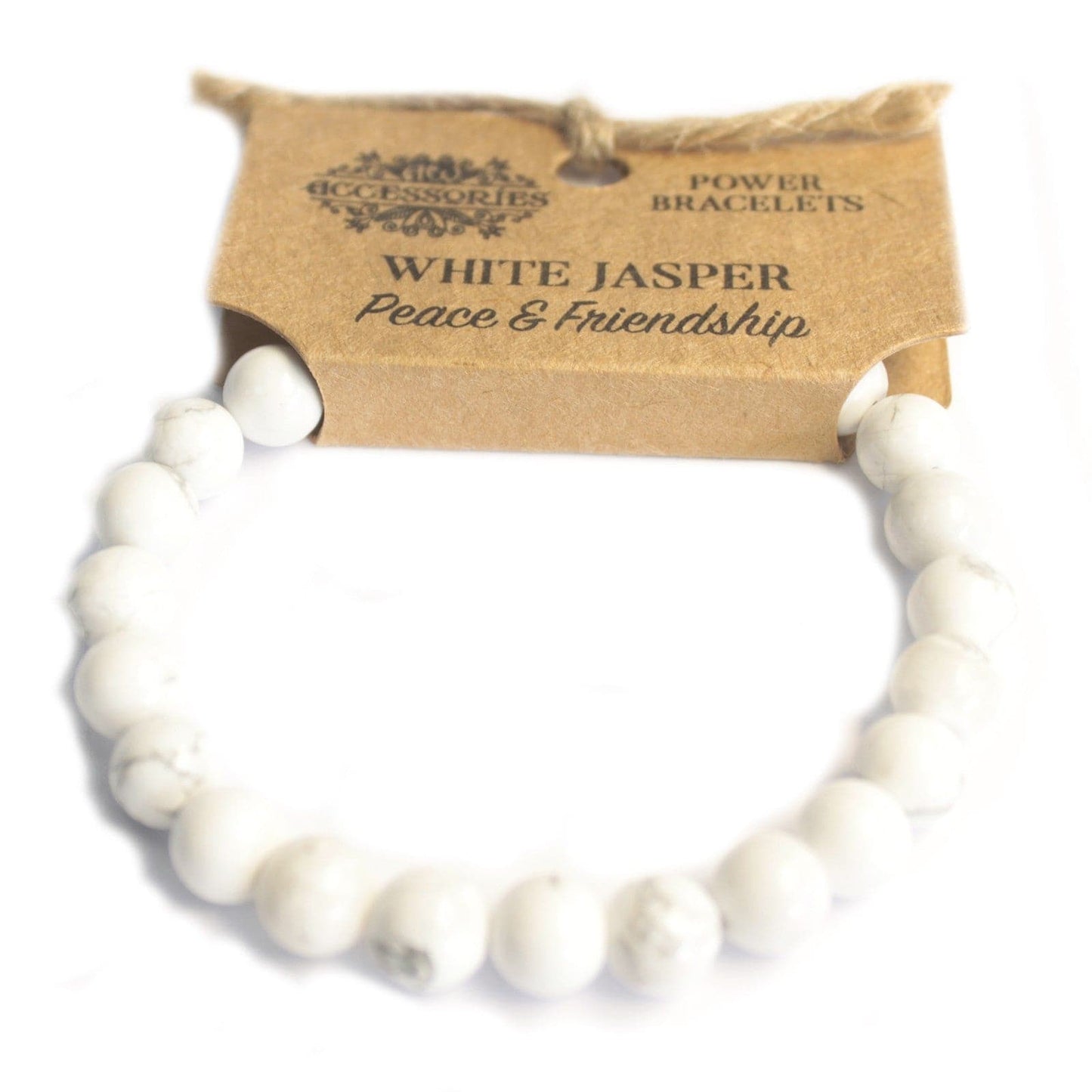 Power Bracelet - White Jasper - best price from Maltashopper.com AWPS-03