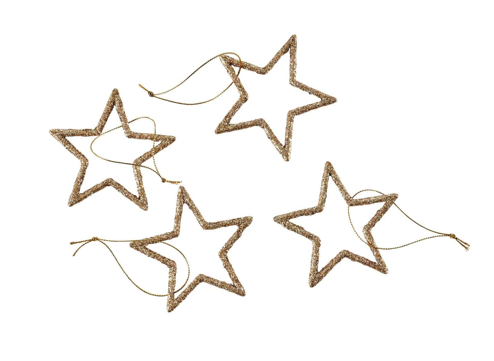 Casa STARS hanging decoration, set of 4, 2 color variants