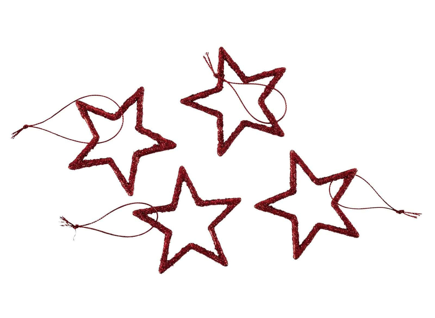 Casa STARS hanging decoration, set of 4, 2 color variants