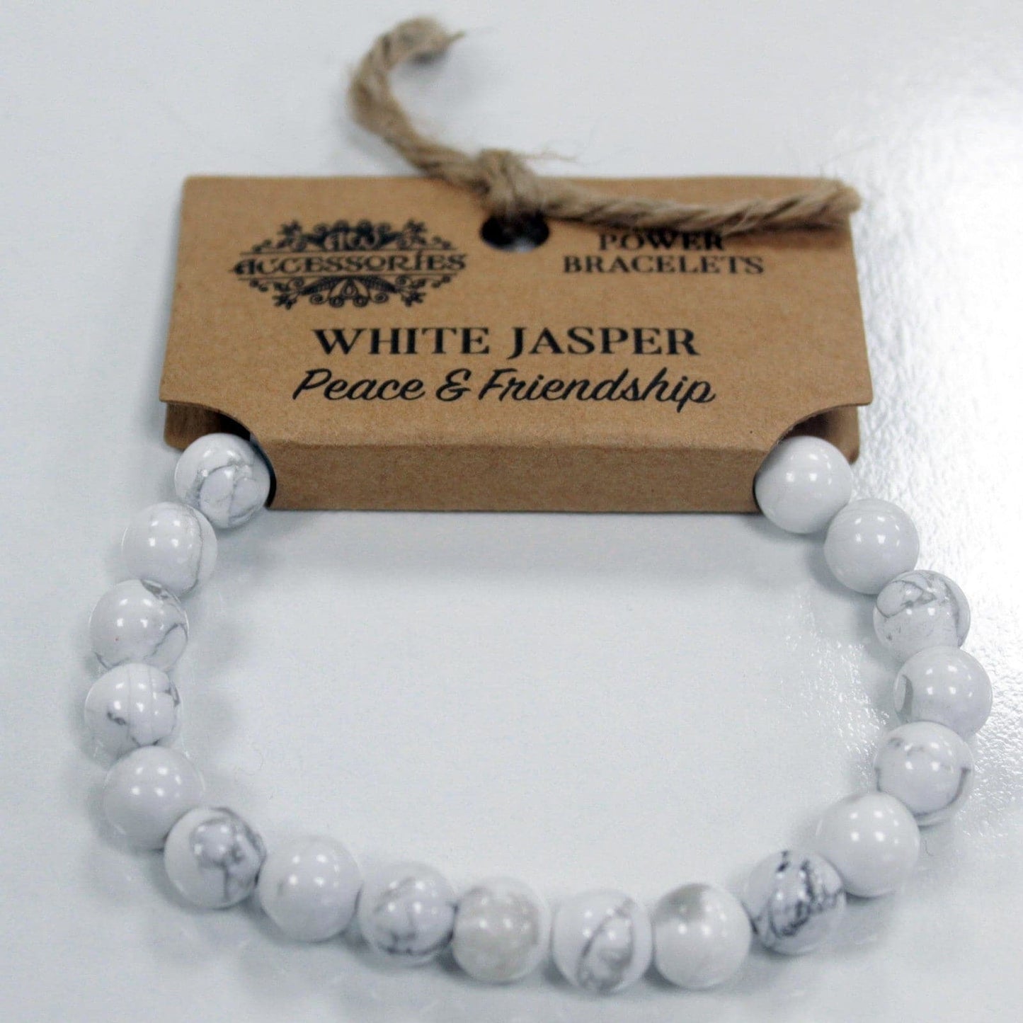 Power Bracelet - White Jasper - best price from Maltashopper.com AWPS-03