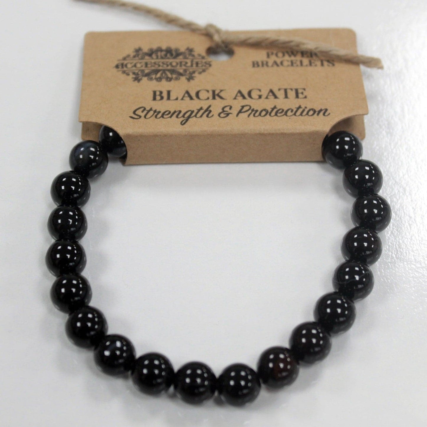 Power Bracelet - Black Agate - best price from Maltashopper.com AWPS-04