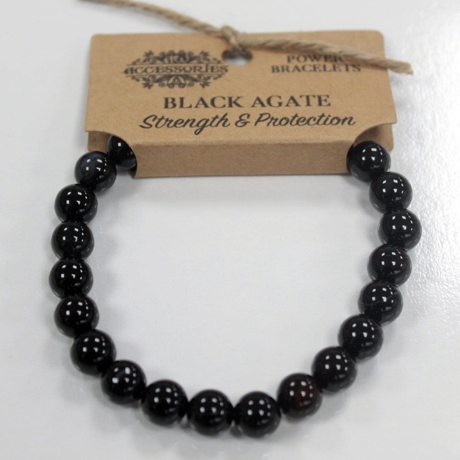 Power Bracelet - Black Agate - best price from Maltashopper.com AWPS-04