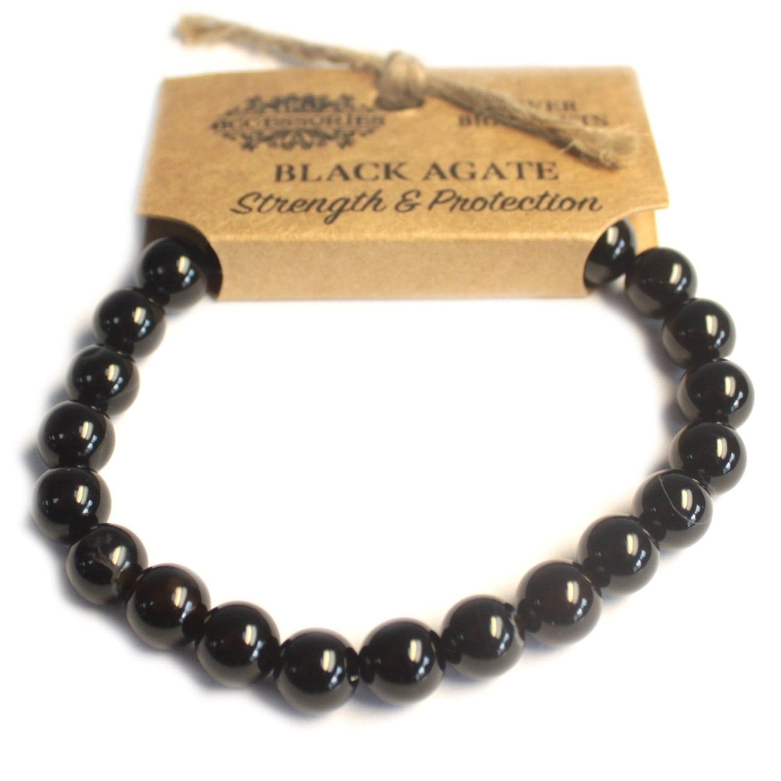Power Bracelet - Black Agate - best price from Maltashopper.com AWPS-04