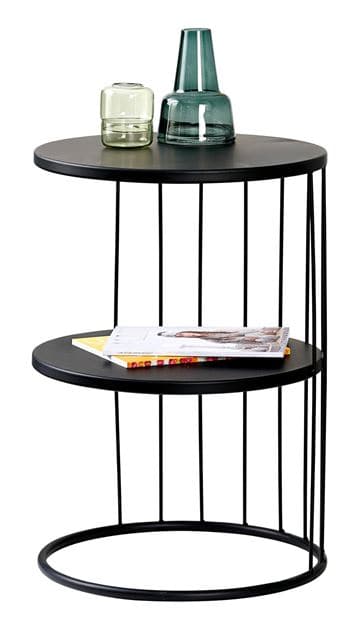 ELMER Black coffee table H 51.5 cm - Ø 35 cm - best price from Maltashopper.com CS635201