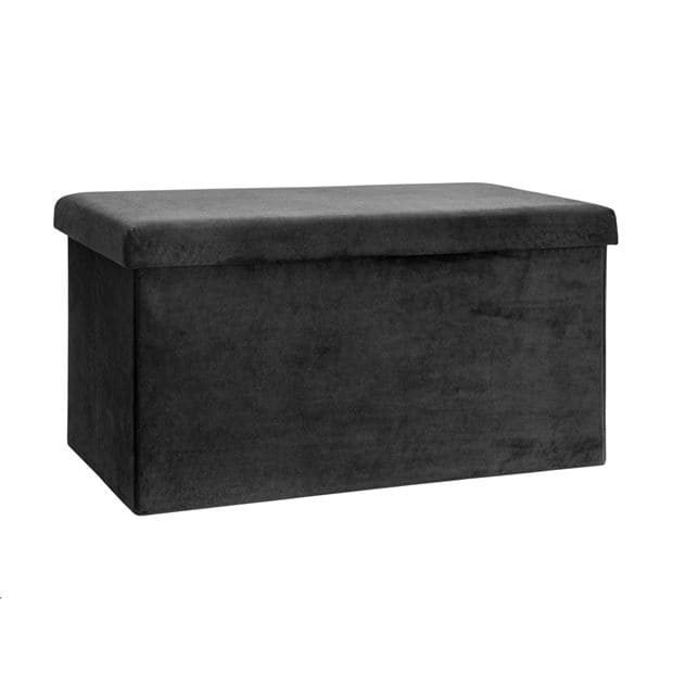 STOKADO Black storage bench H 38 x W 38 x L 70 cm - best price from Maltashopper.com CS648606