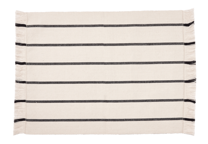 Casa RECYCLE PLACEMAT OFFWH/STRIPE