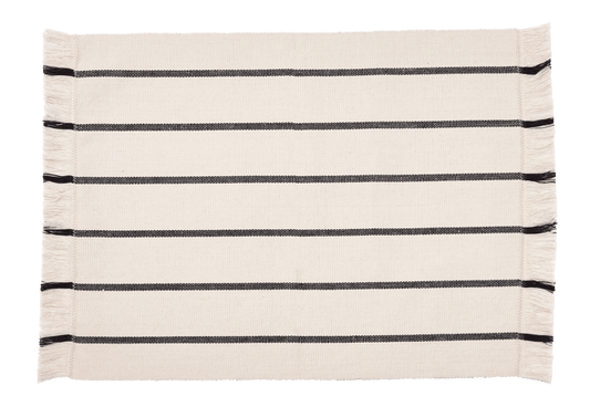 Casa RECYCLE PLACEMAT OFFWH/STRIPE