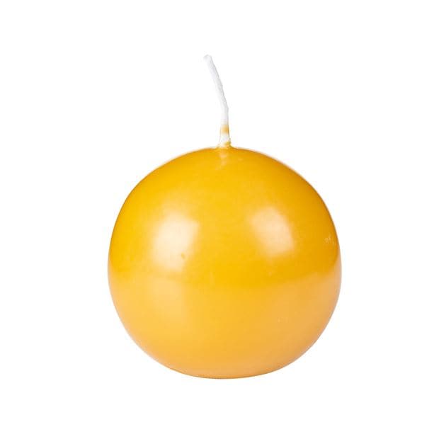 Casa BOLA Yellow spherical candle, Ø 6 cm