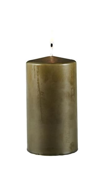 PURE Green cylindrical candle H 13 cm - Ø 7 cm - best price from Maltashopper.com CS664160