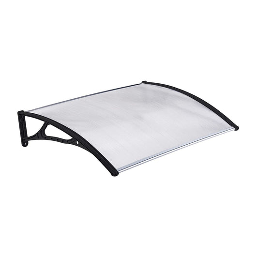 Canopy L150x100 cm satin polycarbonate honeycomb black support - best price from Maltashopper.com BR440000504