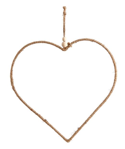 Casa ROPE DECO WIRE HEART 38CM