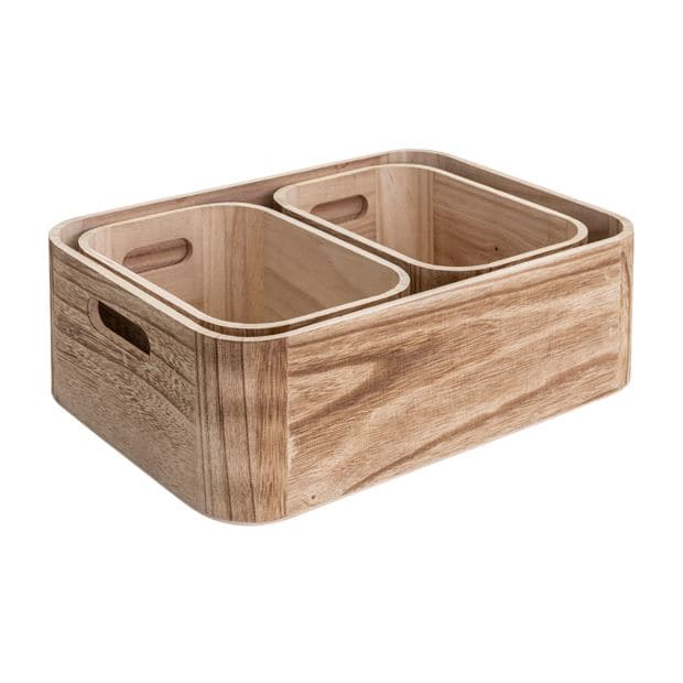 LIGNO Natural box H 12 x W 36 x D 26 cm