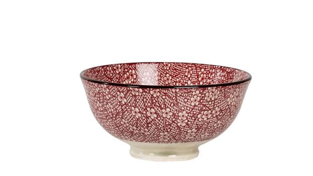 Casa NARUMI BORDO Dark red bowl H 5.7 x W 11.5 cm