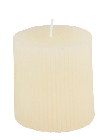 RUSTIC Ivory wavy candle - best price from Maltashopper.com CS684243