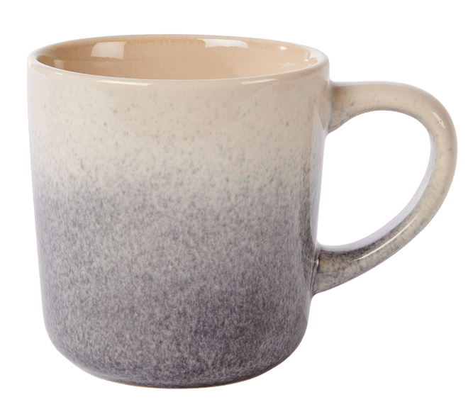 Casa JESSIE GRAY Gray mug, H 9 cm - Ø 8 cm