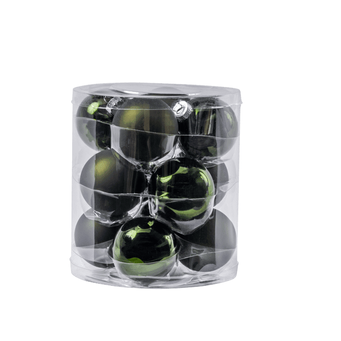 MOSS Christmas ball set of 12 greenØ 6 cm - best price from Maltashopper.com CS657349