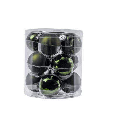 MOSS Christmas ball set of 12 greenØ 6 cm
