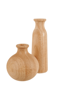 RUBBERWOOD Natural decorative vase - best price from Maltashopper.com CS684600