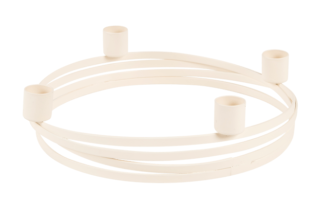 CIRCLE Candlestick for 4 candles white
