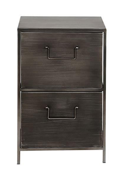 PHARMA Chest of 2 drawers black H 55.5 x W 35 x D 34 cm - best price from Maltashopper.com CS659981