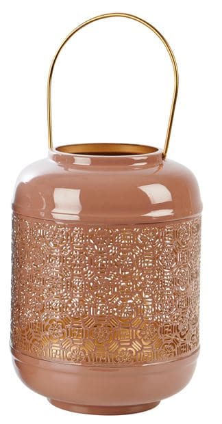 METEOR Brown lantern H 26 cm - Ø 19.5 cm - best price from Maltashopper.com CS671755