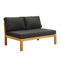 PAULETTE Natural lounge bench H 64 x W 120 x D 90 cm - best price from Maltashopper.com CS652960