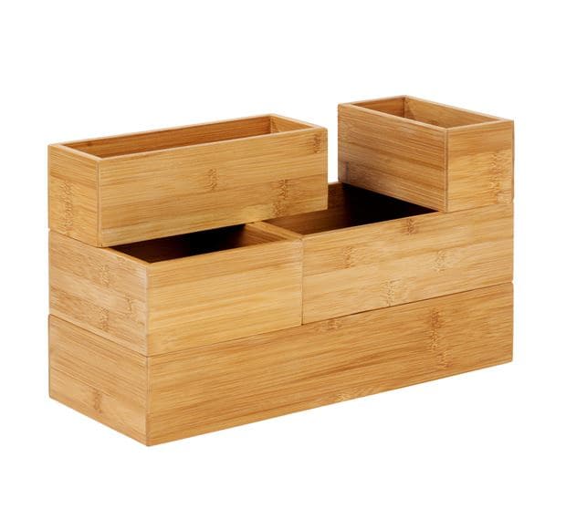 BAMBOO Organizer for natural drawer H 7 x W 38 x D 15 cm - best price from Maltashopper.com CS600796