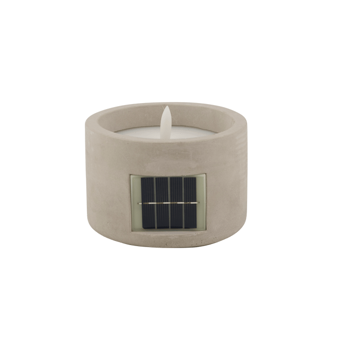 FUEGO Solar LED candle light grey - best price from Maltashopper.com CS690298