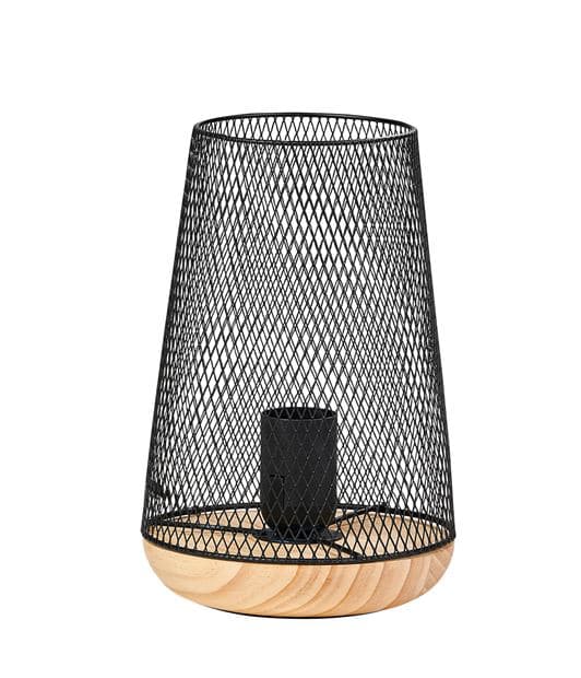 MESH Black table lamp H 23 cm - Ø 15 cm