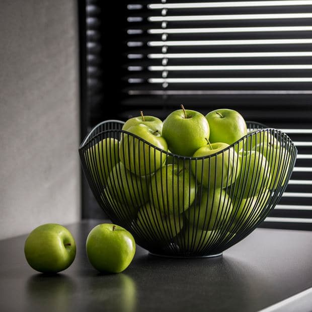 ASTER Black fruit bowl H 20 cm - Ø 34 cm - best price from Maltashopper.com CS621705