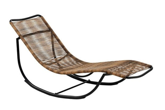 ACAPULCO Natural rocking deckchair H 70.5 x W 62 x L 155 cm - best price from Maltashopper.com CS667975