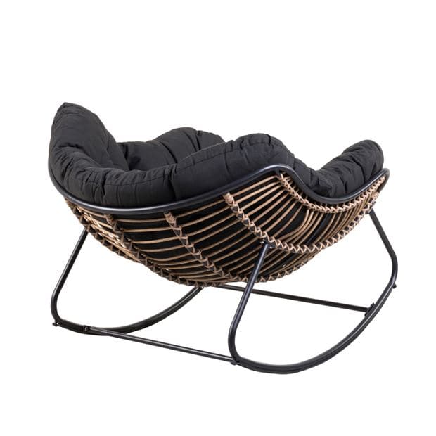 ROCKO Rocking chair black H 83 x W 114 x D 96 cm - best price from Maltashopper.com CS629216