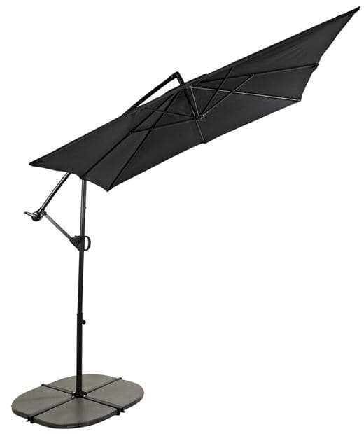 FIJI Black suspended umbrella without base H 250 x W 250 cm - best price from Maltashopper.com CS629188