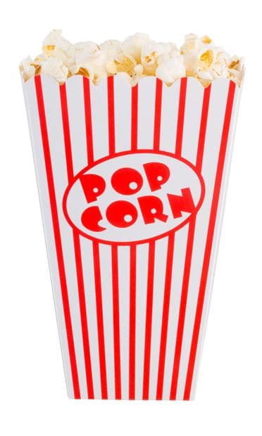 CINEMA Popcorn glass set of 8 white, red H 16 x W 10 x D 10 cm - best price from Maltashopper.com CS579908