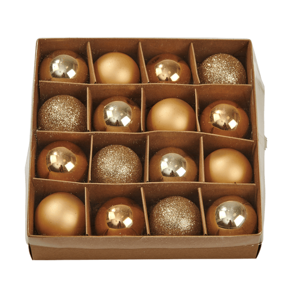 GOLD S/16 CHR BAUBLES Ø4CM