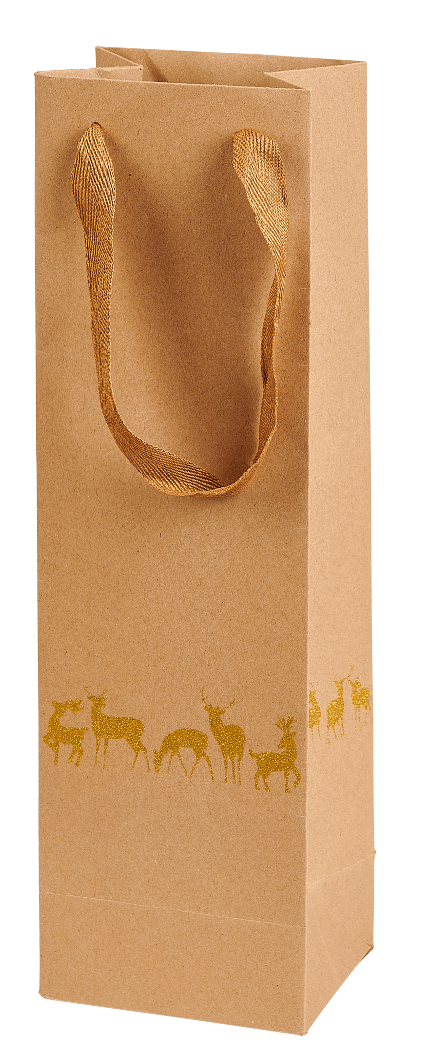 Casa XMAS KRAFT Sacch bottle holder 4 designs brownH 39 x W 12 x D 9,5 cm
